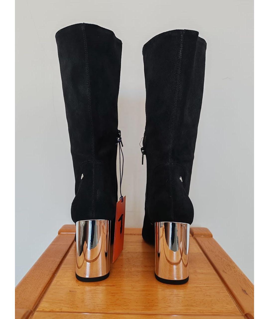 TRUSSARDI Черные замшевые полусапоги, фото 3