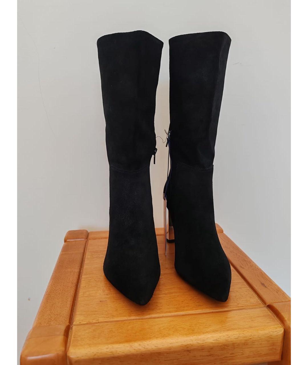 TRUSSARDI Черные замшевые полусапоги, фото 2