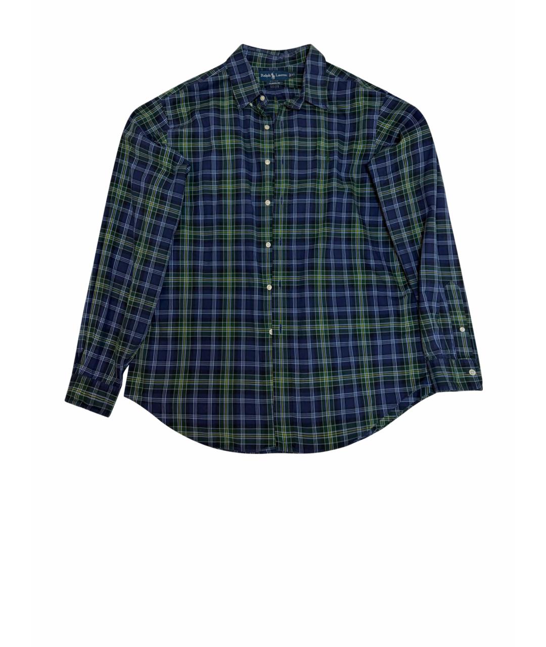 RALPH LAUREN Зеленая хлопковая кэжуал рубашка, фото 1