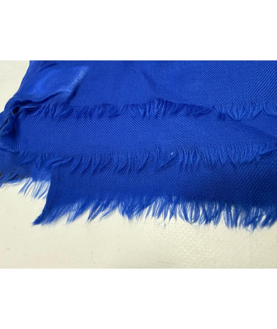 STEFANO RICCI Синий кашемировый шарф, фото 3