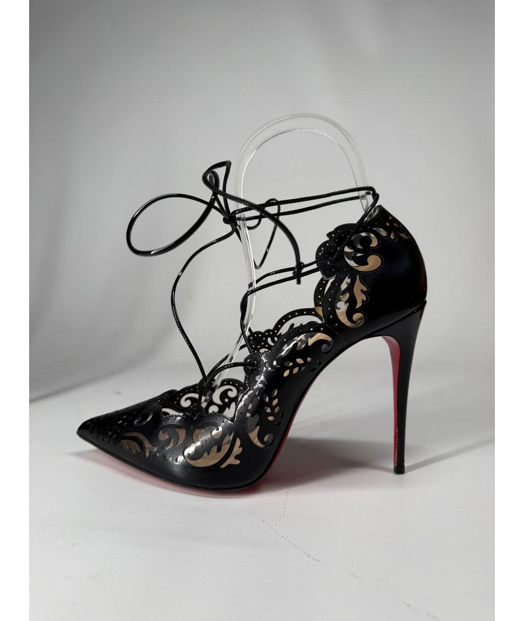 CHRISTIAN LOUBOUTIN Черные кожаные туфли, фото 9