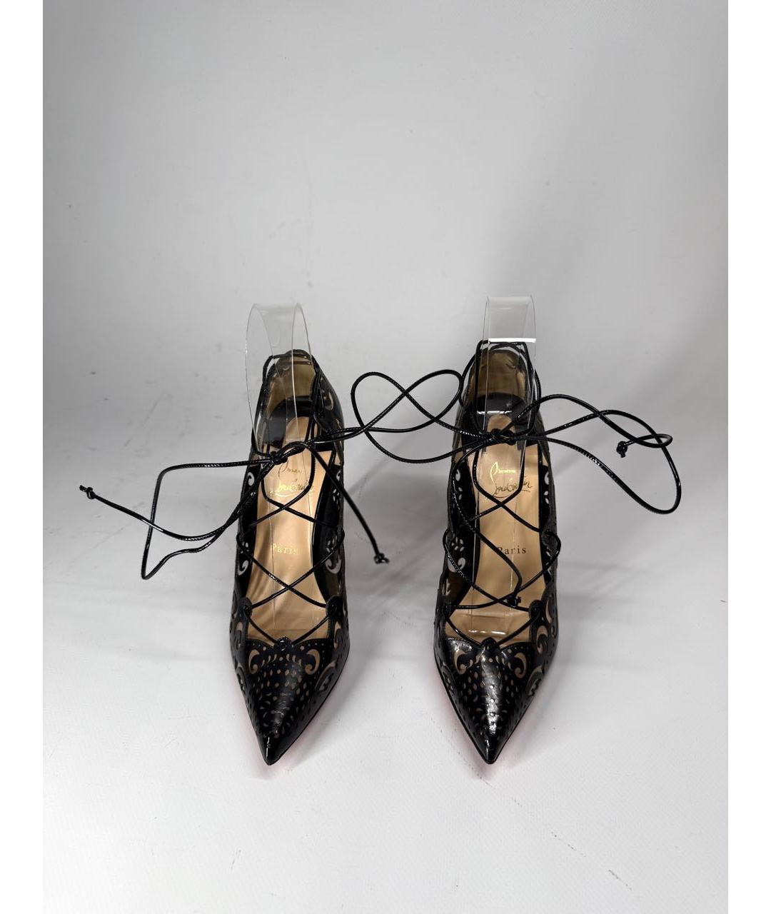 CHRISTIAN LOUBOUTIN Черные кожаные туфли, фото 2