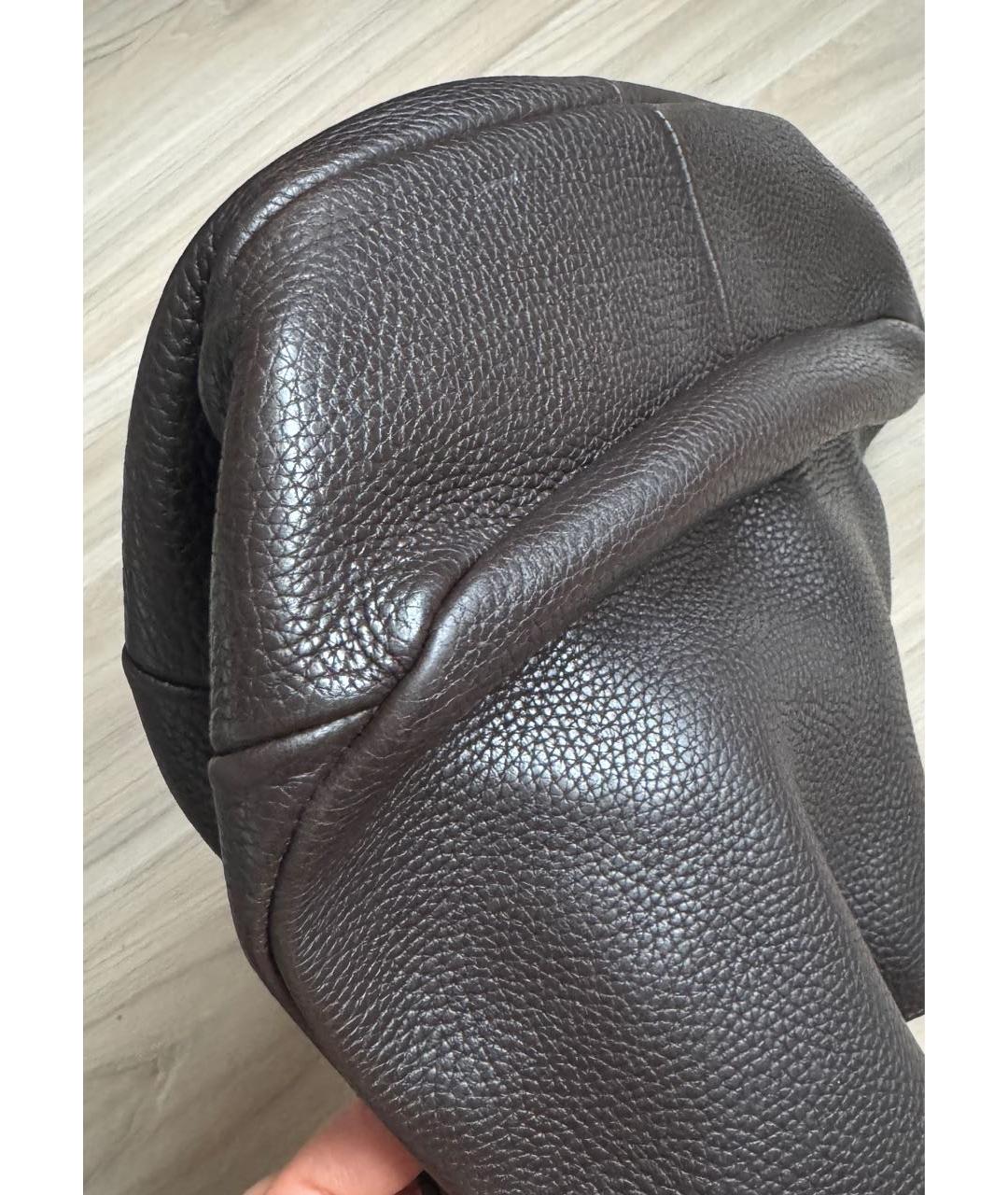 BOTTEGA VENETA Коричневая кожаная сумка через плечо, фото 4