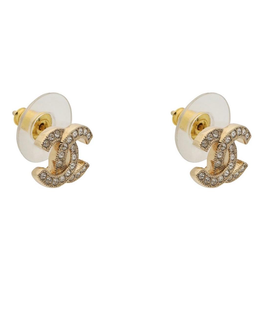 CHANEL Золотые металлические серьги, фото 2