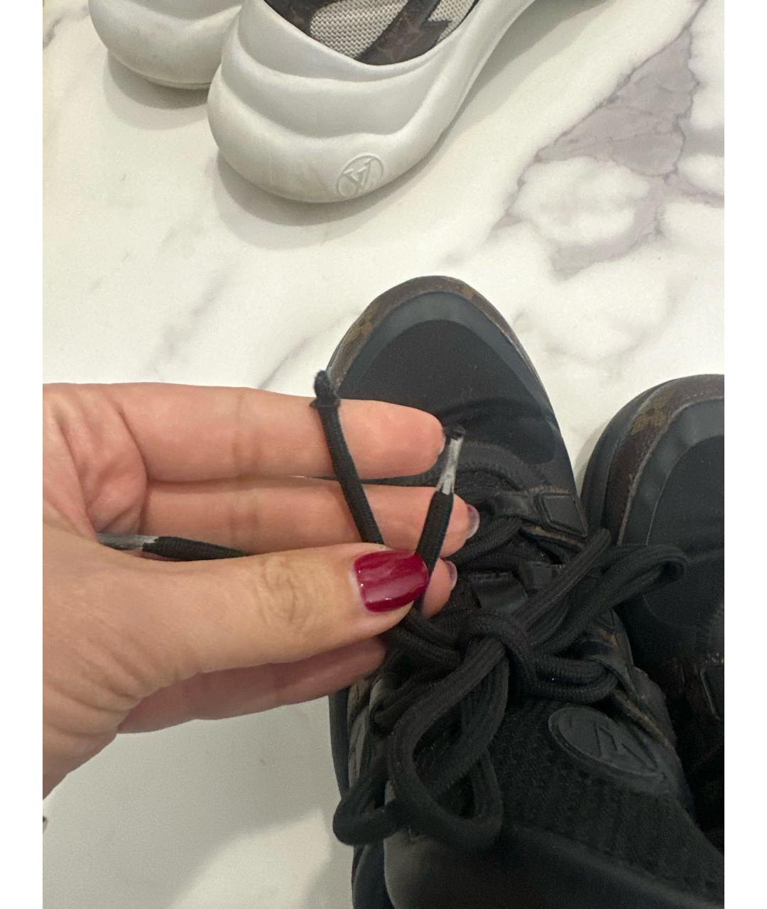 LOUIS VUITTON Черные текстильные кроссовки, фото 5