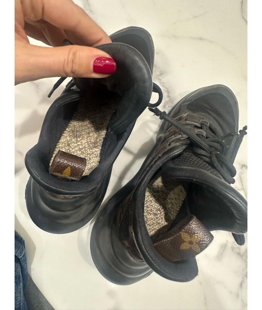 LOUIS VUITTON Черные текстильные кроссовки, фото 7