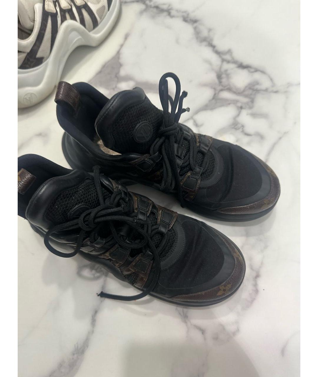 LOUIS VUITTON Черные текстильные кроссовки, фото 3