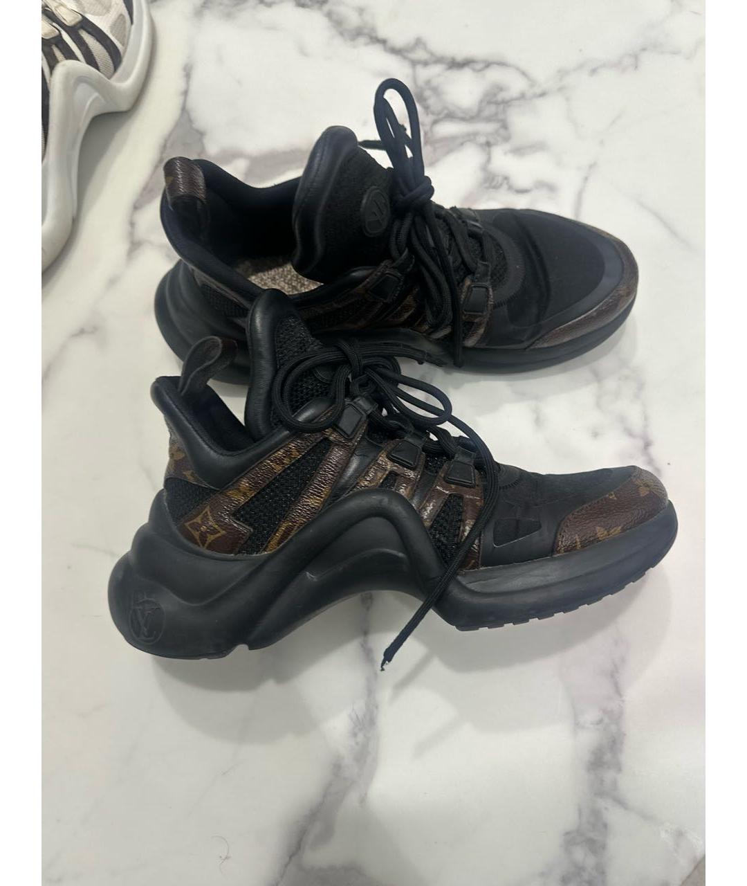 LOUIS VUITTON Черные текстильные кроссовки, фото 2