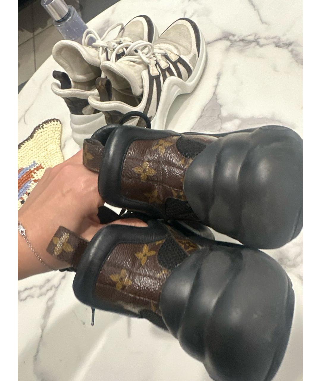 LOUIS VUITTON Черные текстильные кроссовки, фото 8