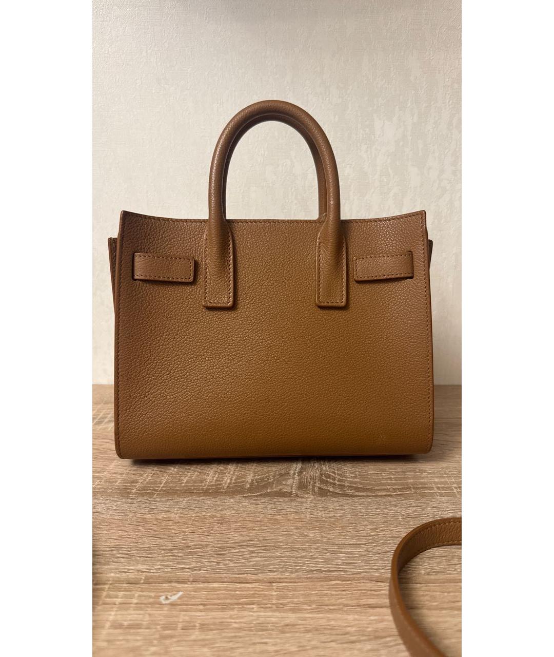 SAINT LAURENT Кожаная сумка с короткими ручками, фото 2