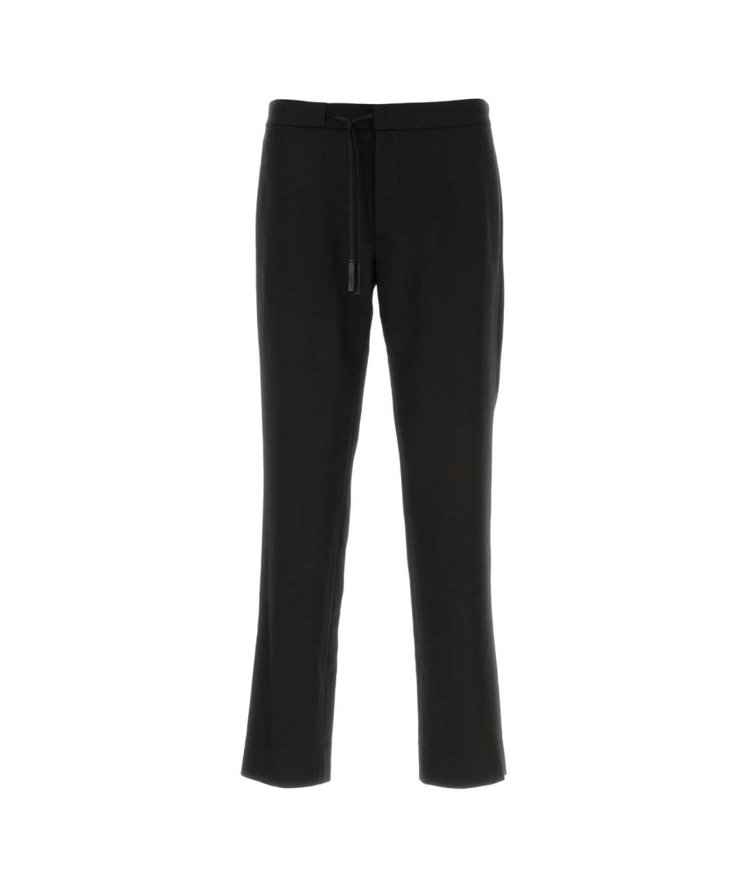 MAISON MARGIELA Черные шерстяные повседневные брюки, фото 1