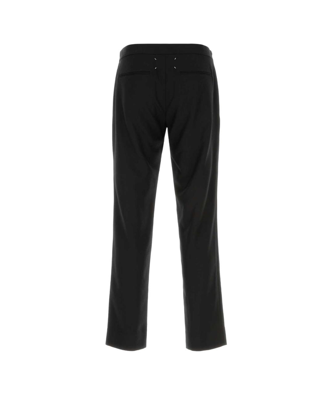 MAISON MARGIELA Черные шерстяные повседневные брюки, фото 2