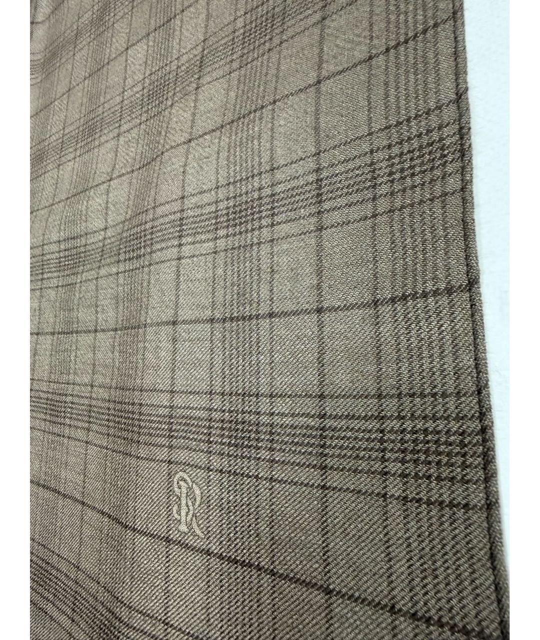 STEFANO RICCI Коричневый кашемировый шарф, фото 6