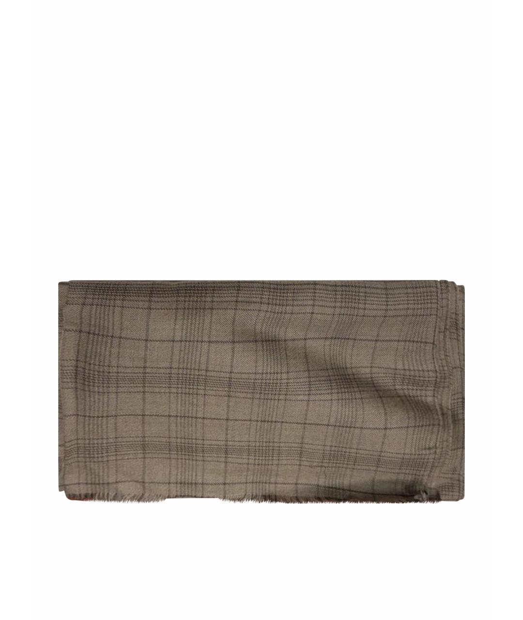 STEFANO RICCI Коричневый кашемировый шарф, фото 1