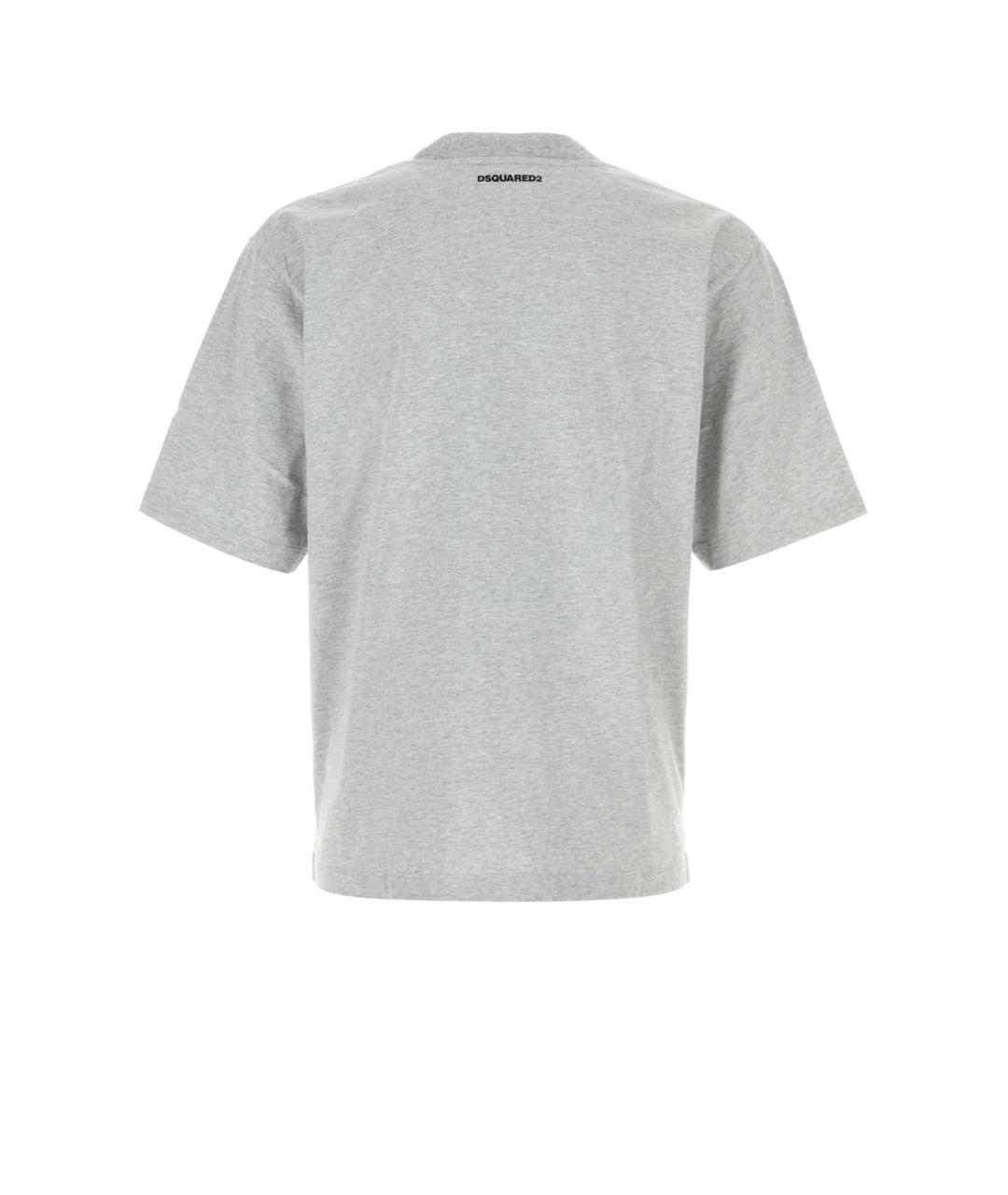 DSQUARED2 Серая хлопковая футболка, фото 2