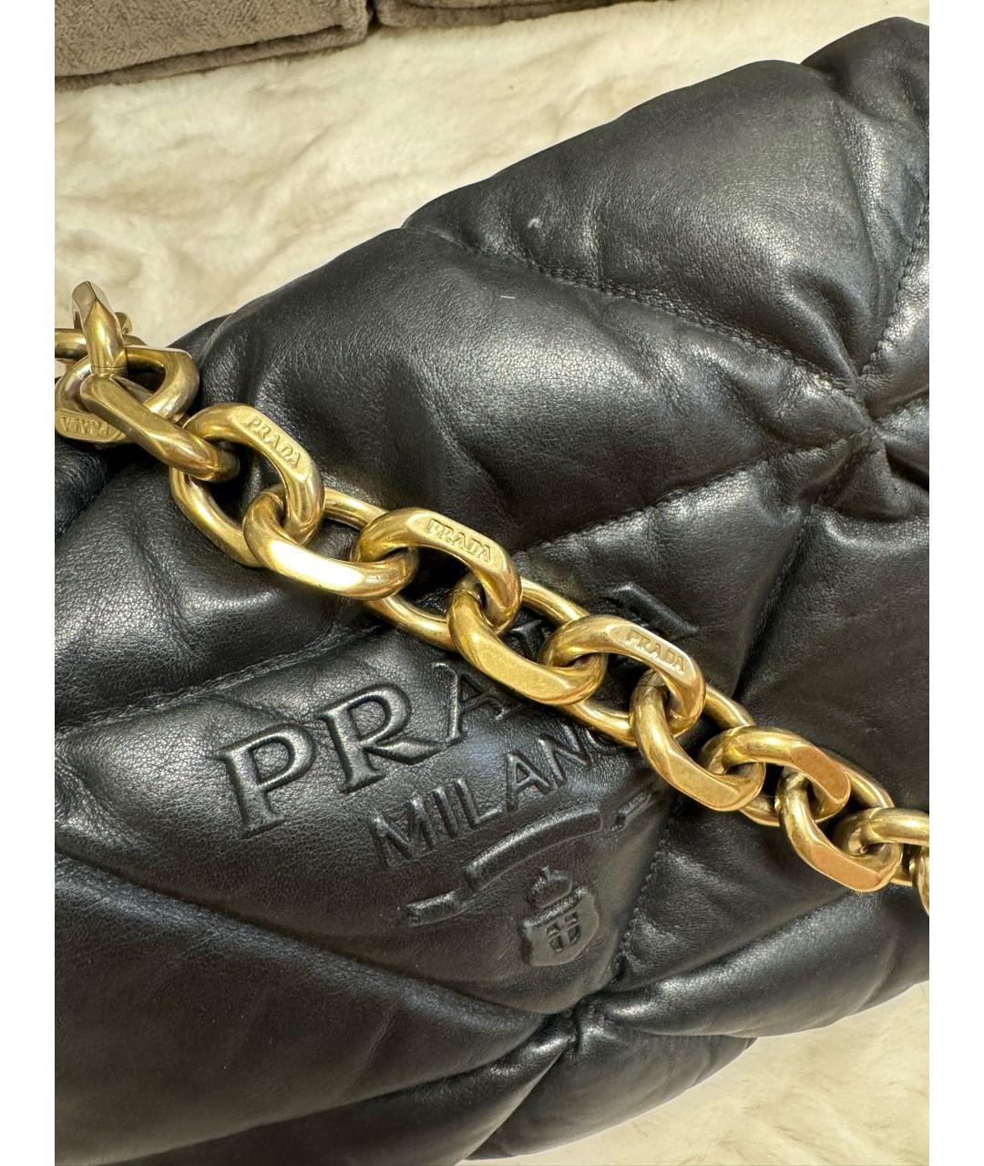 PRADA Черная кожаная сумка через плечо, фото 2