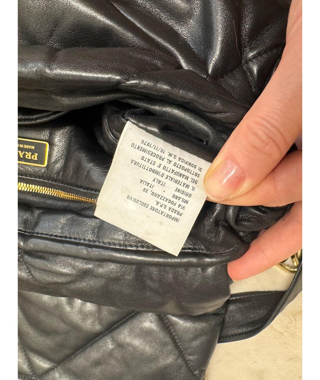 PRADA Черная кожаная сумка через плечо, фото 6