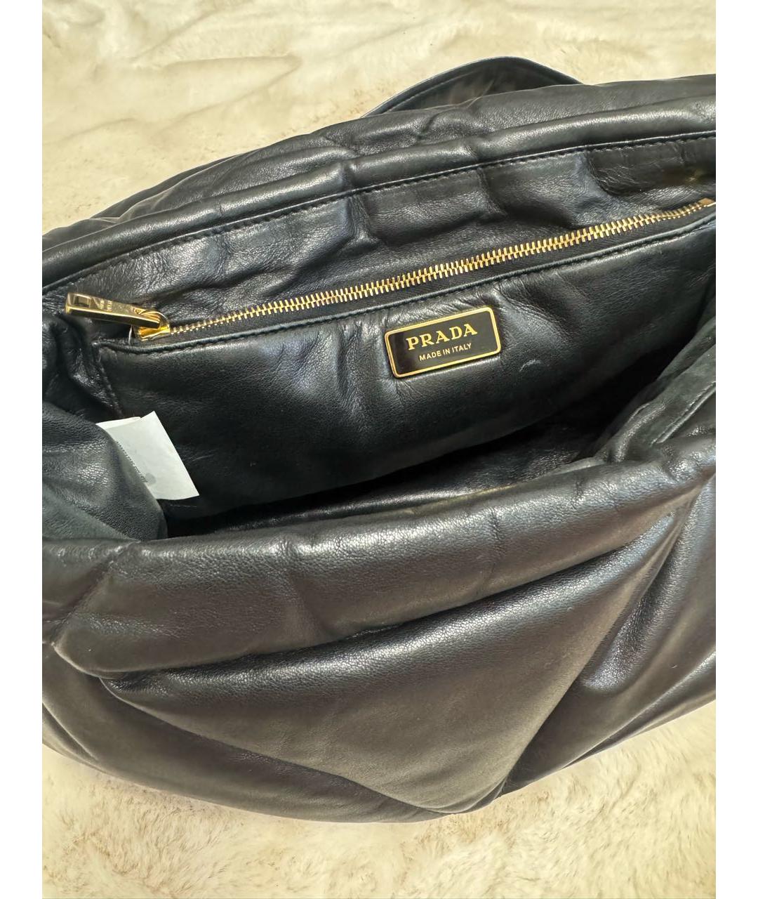 PRADA Черная кожаная сумка через плечо, фото 4