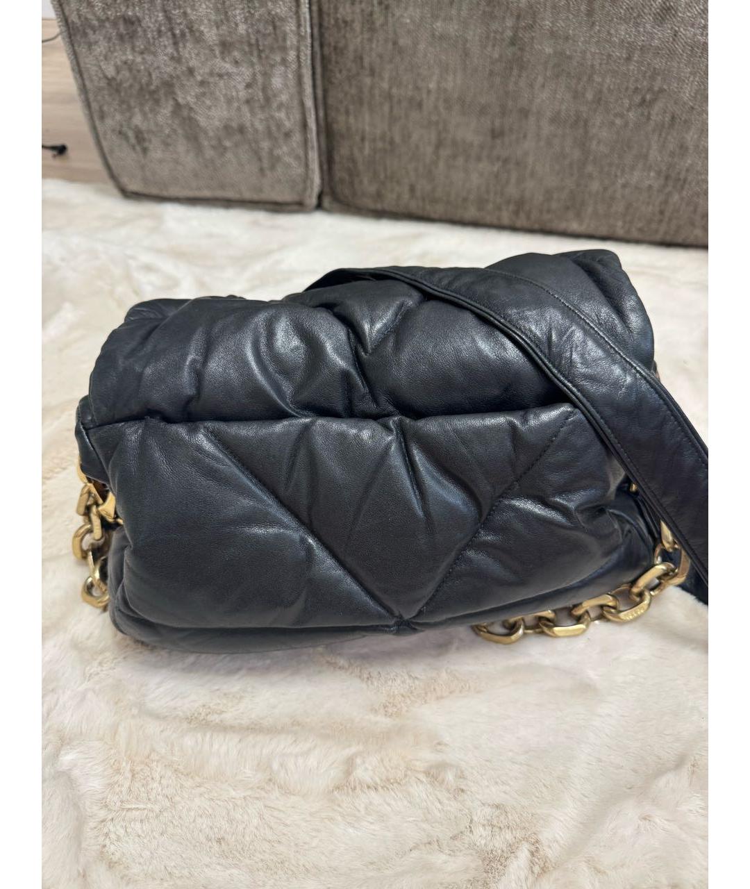 PRADA Черная кожаная сумка через плечо, фото 3