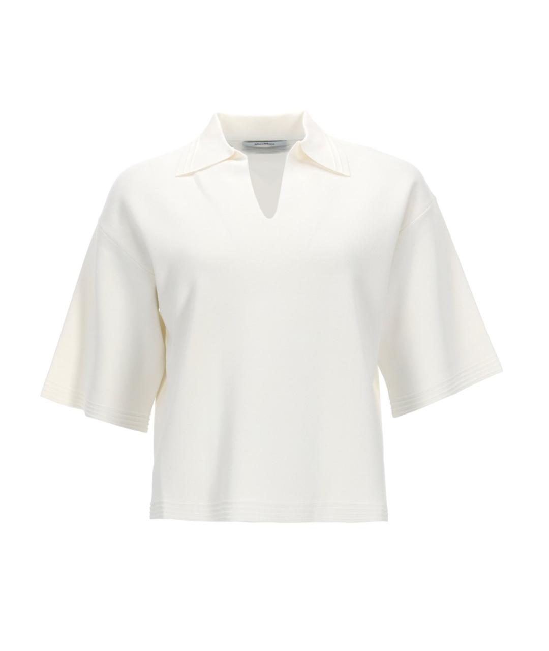 MAX MARA Белая вискозная футболка, фото 1