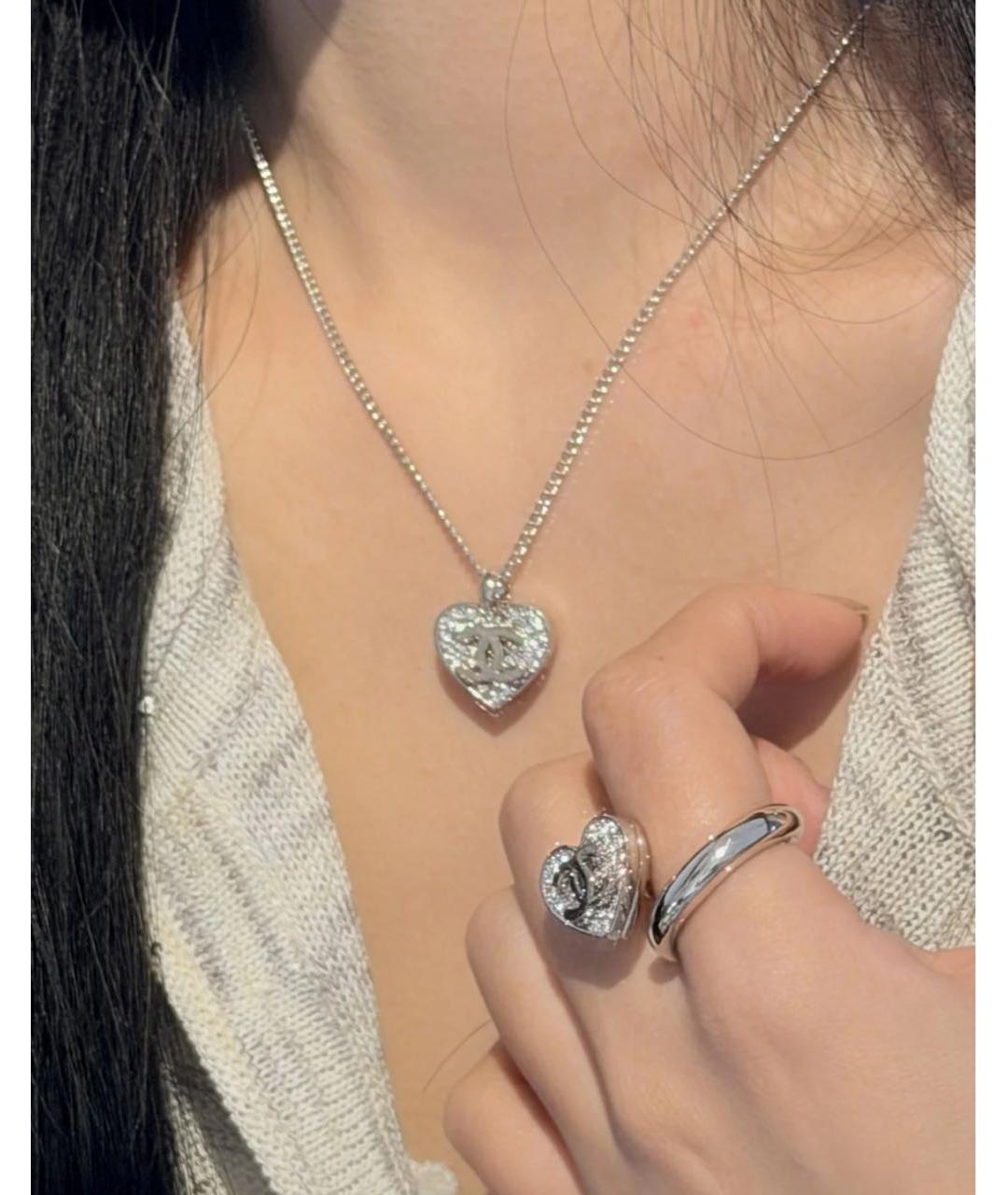 CHANEL Серебряное металлическое колье, фото 5