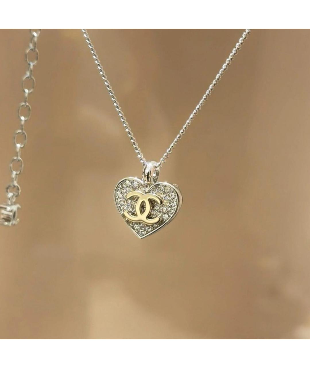 CHANEL Серебряное металлическое колье, фото 4