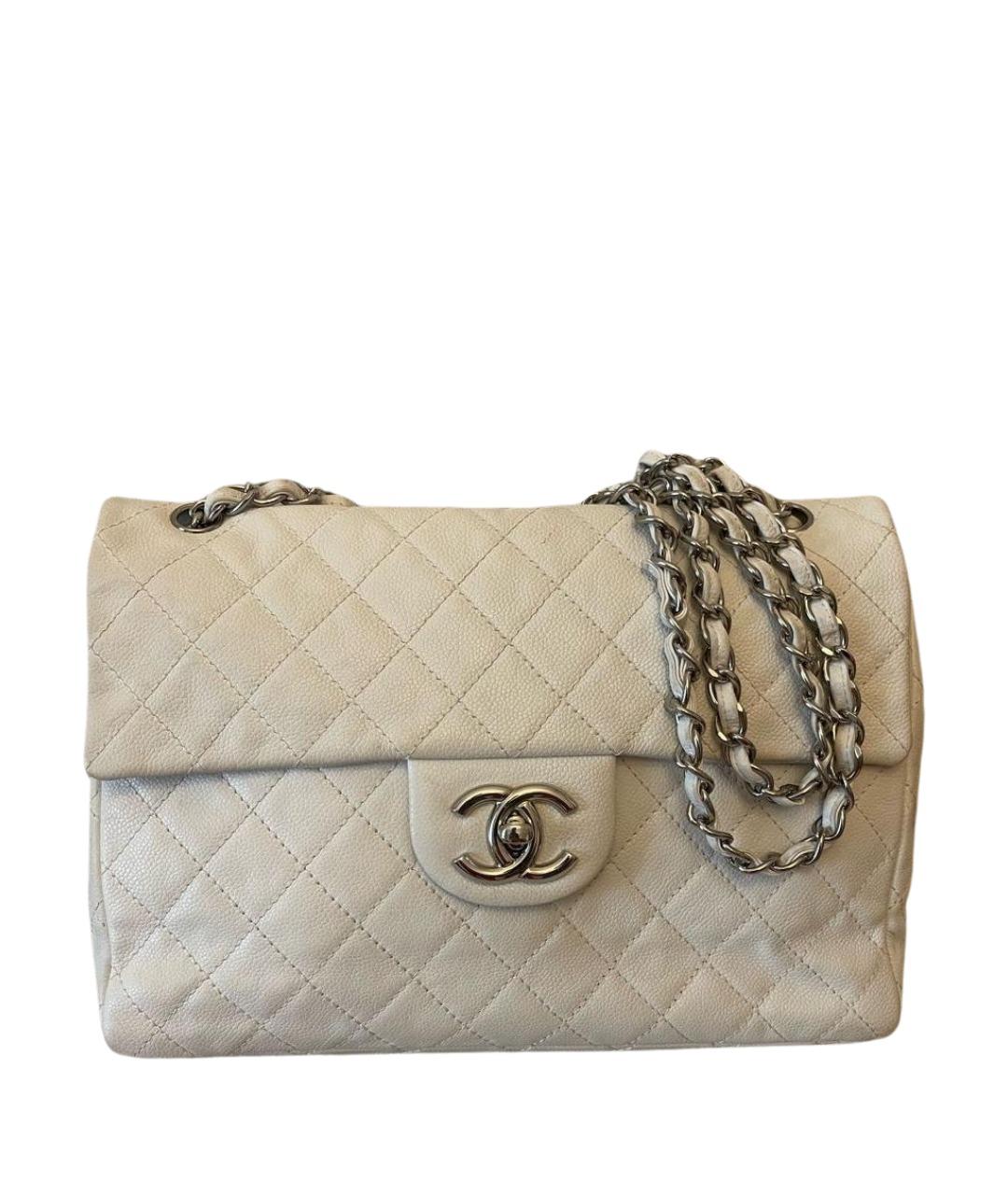 CHANEL Белая кожаная сумка через плечо, фото 1