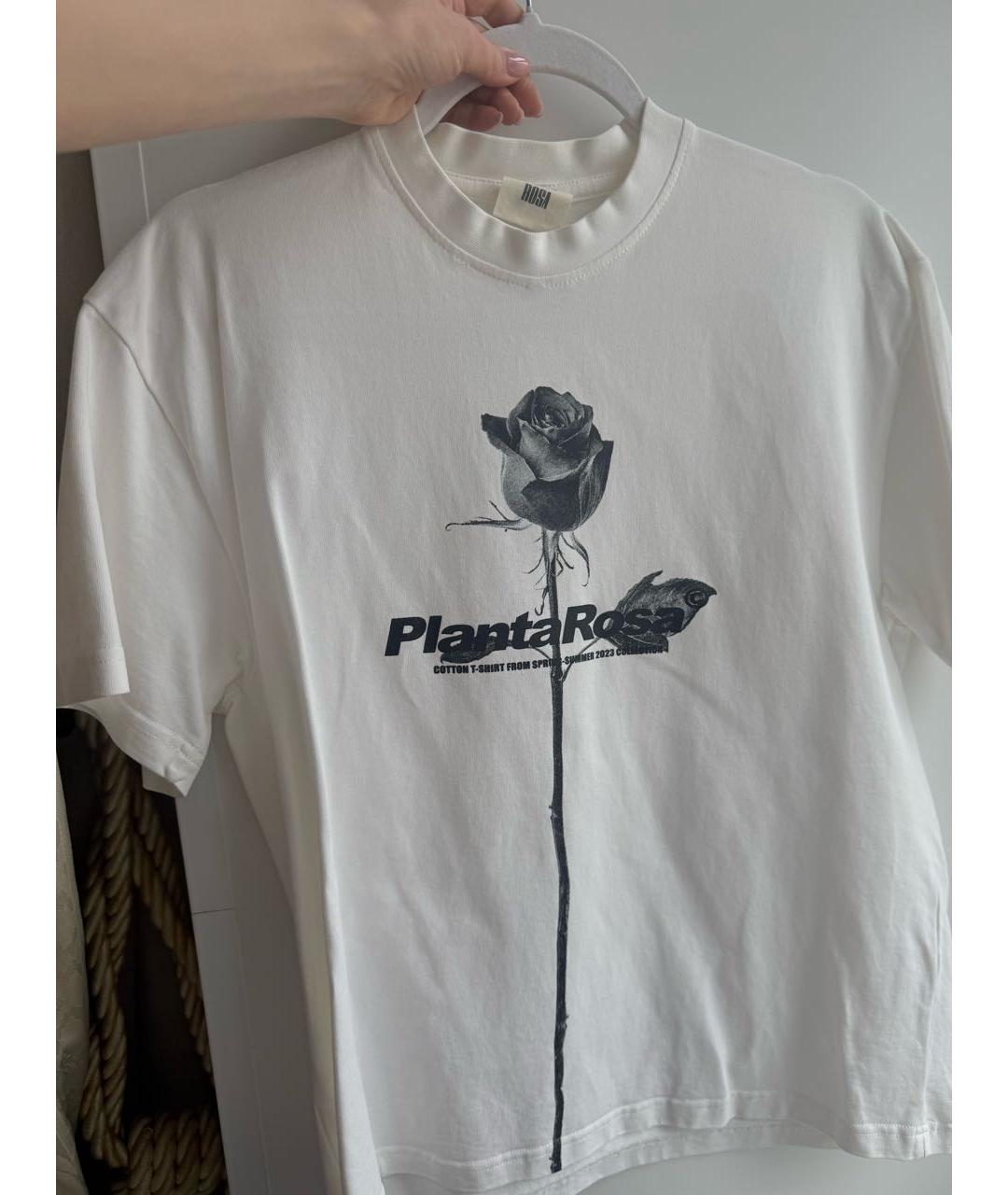 PLANTA ROSA Белая хлопковая футболка, фото 2