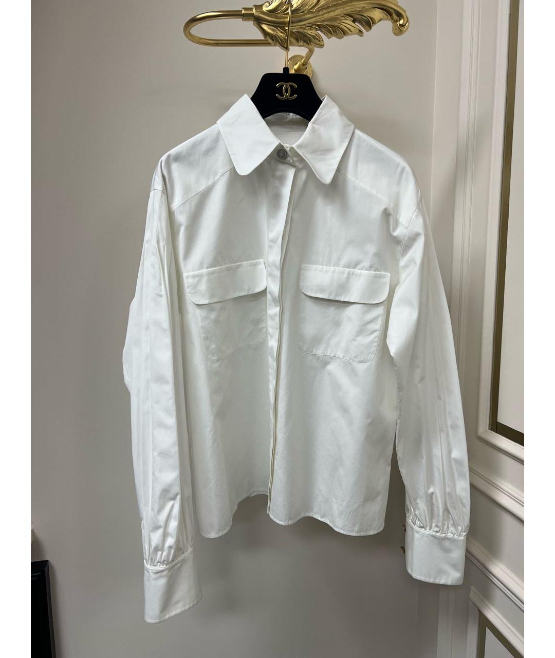 CHANEL Белая шелковая рубашка, фото 9