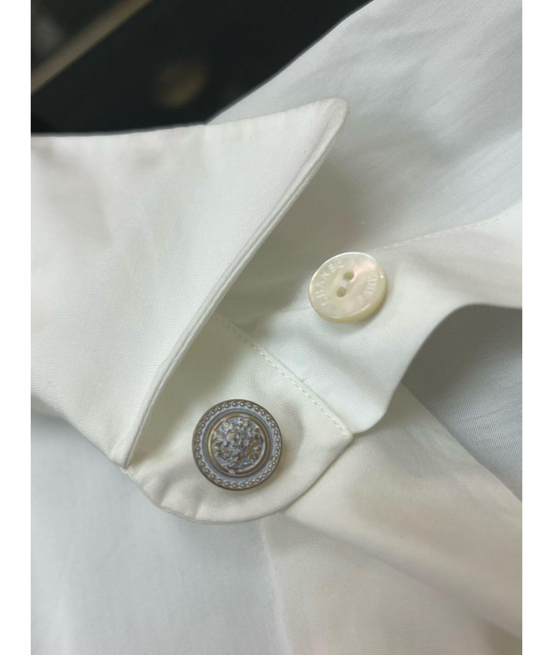 CHANEL Белая шелковая рубашка, фото 5