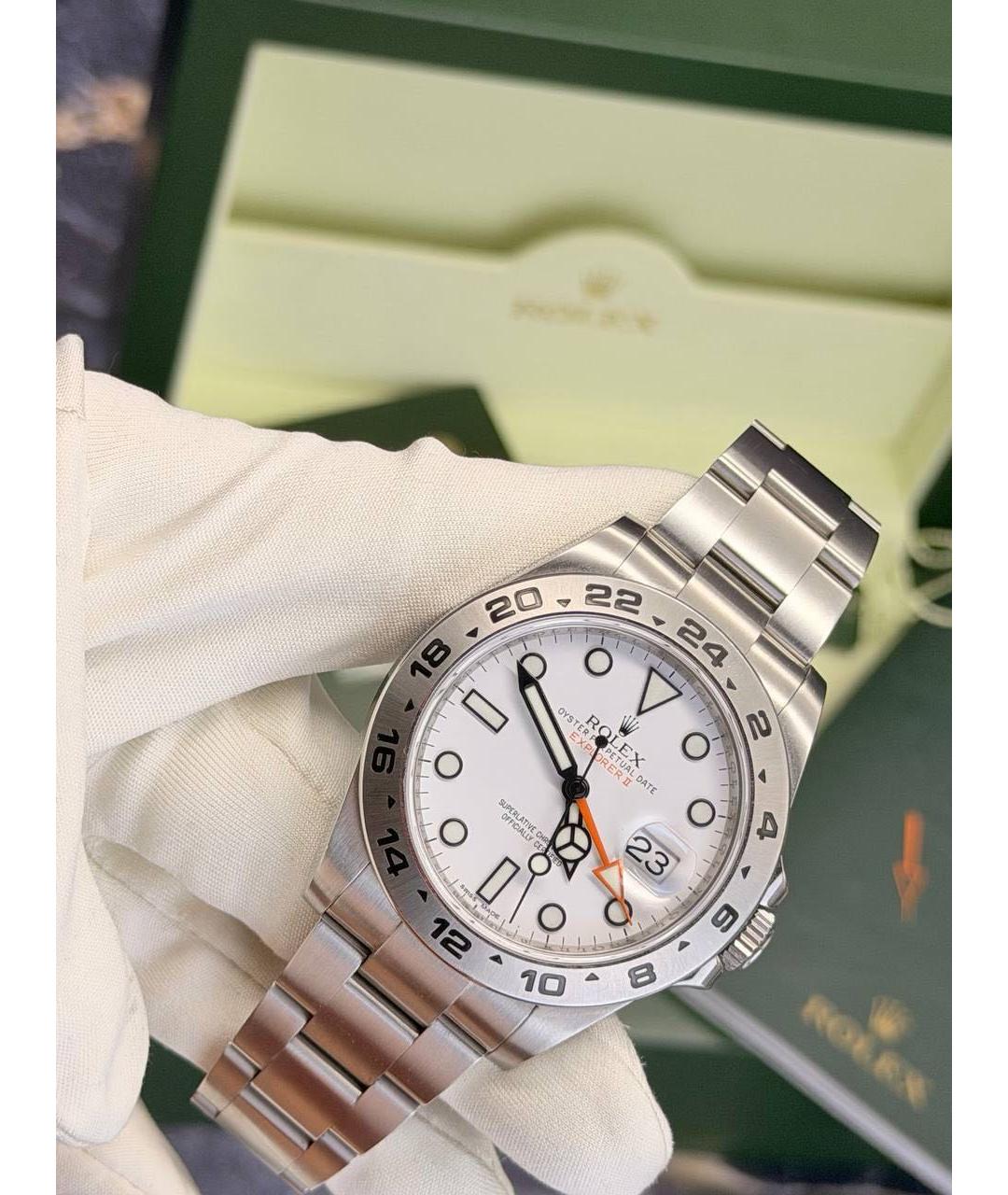 ROLEX Серебряные металлические часы, фото 2