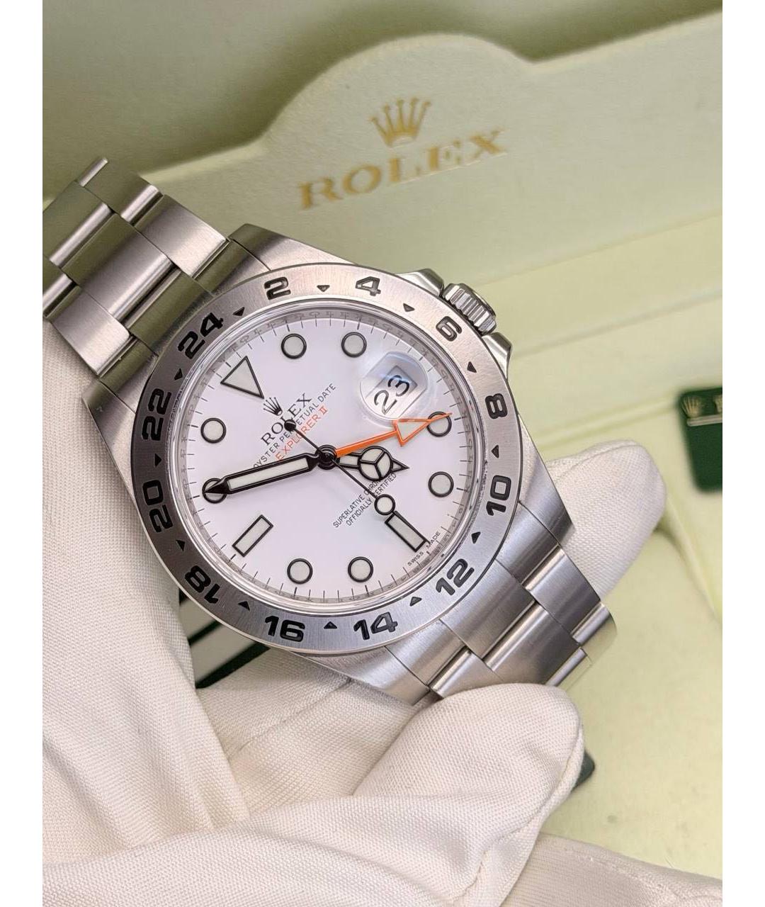 ROLEX Серебряные металлические часы, фото 5