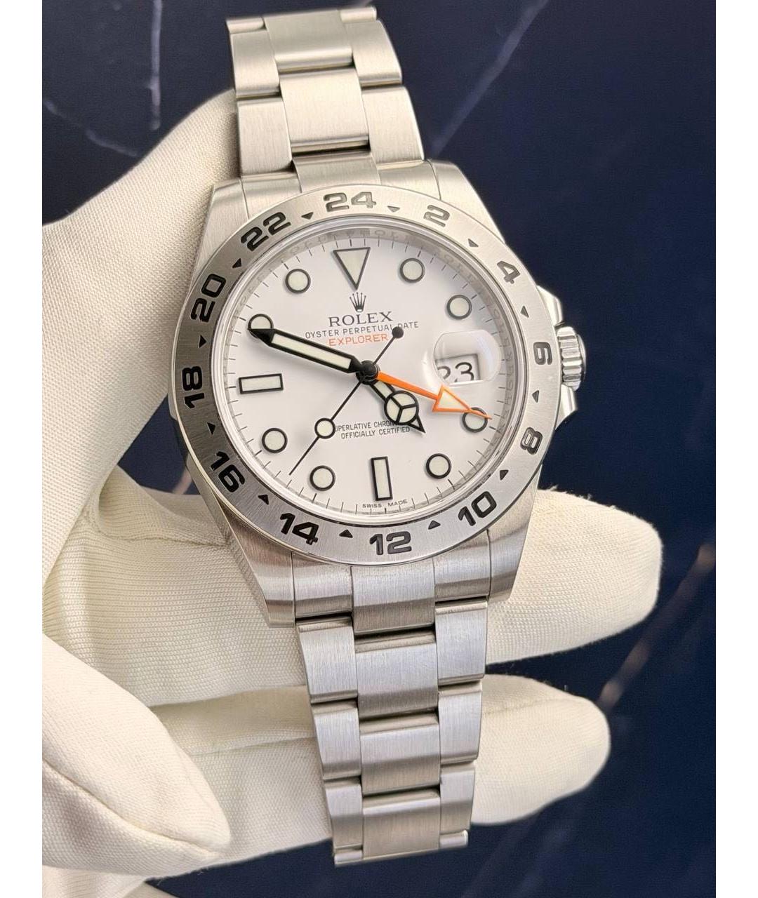 ROLEX Серебряные металлические часы, фото 9