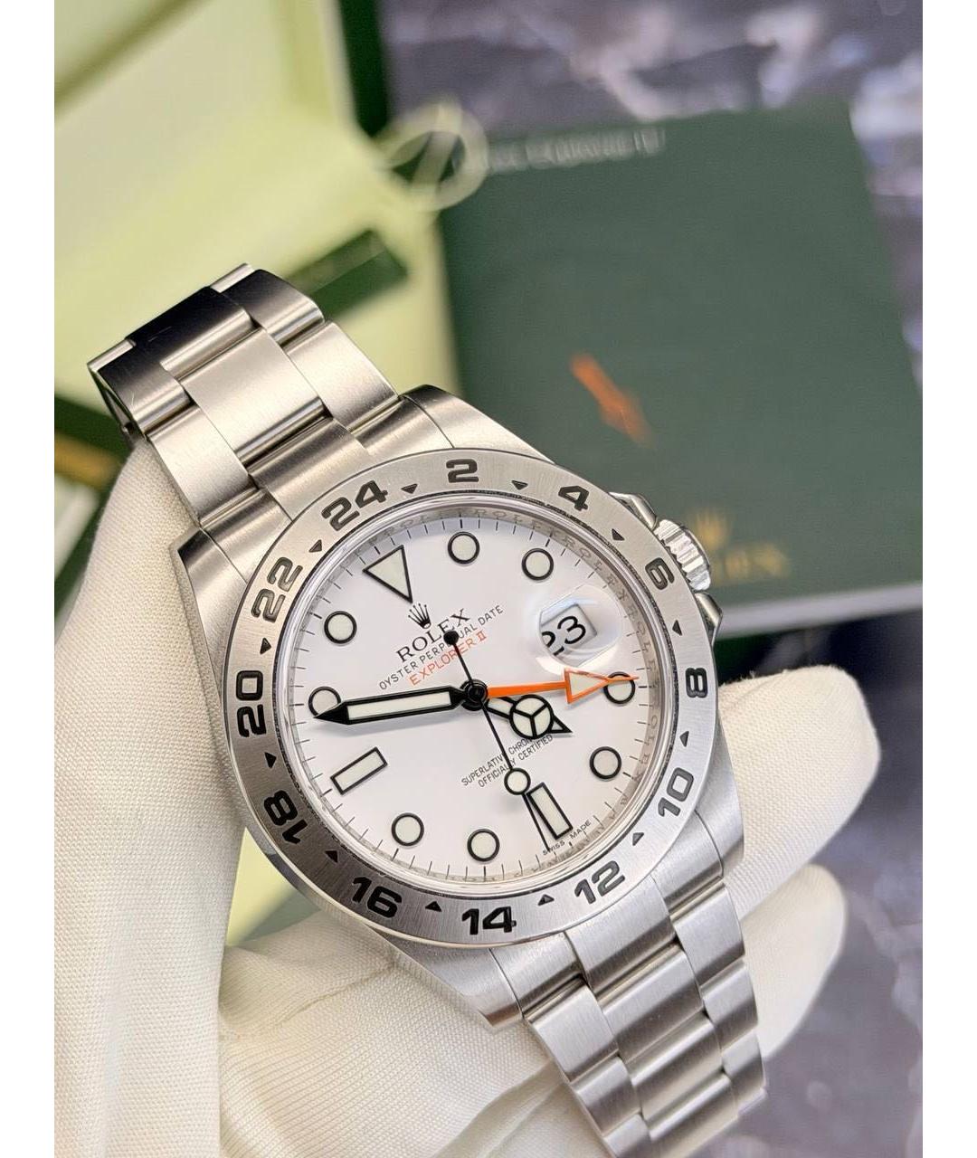 ROLEX Серебряные металлические часы, фото 8