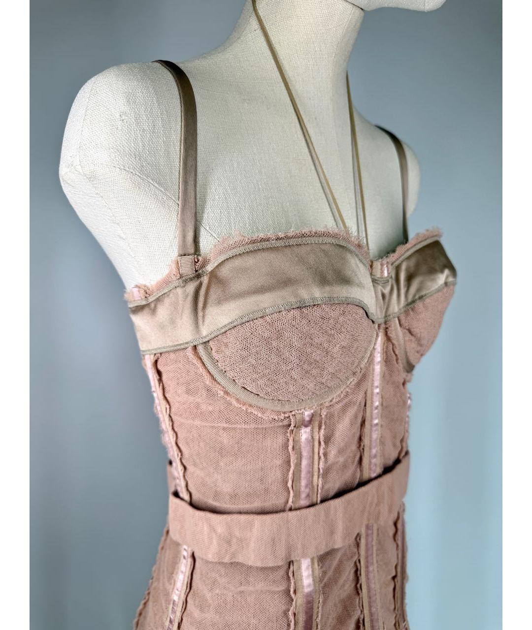 DOLCE&GABBANA Бежевый хлопко-эластановый корсет, фото 4