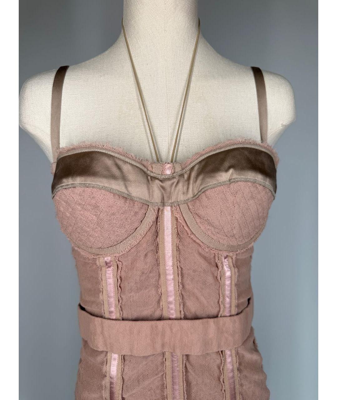 DOLCE&GABBANA Бежевый хлопко-эластановый корсет, фото 2