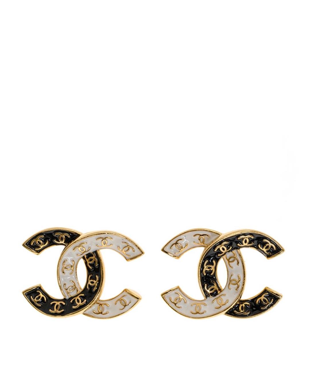 CHANEL Золотые металлические серьги, фото 6