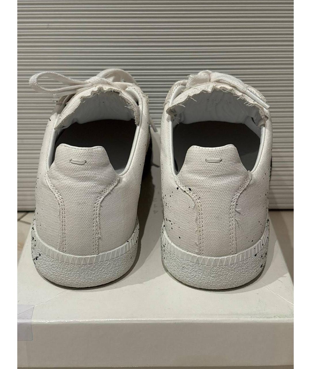 MAISON MARGIELA Белые текстильные кеды, фото 5