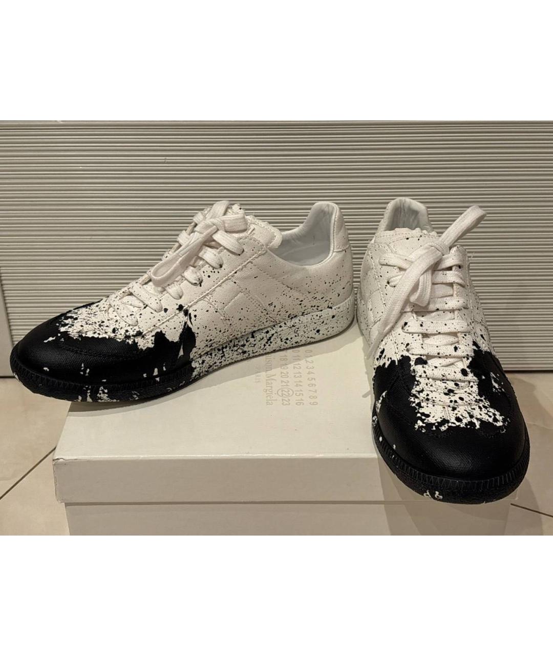 MAISON MARGIELA Белые текстильные кеды, фото 7