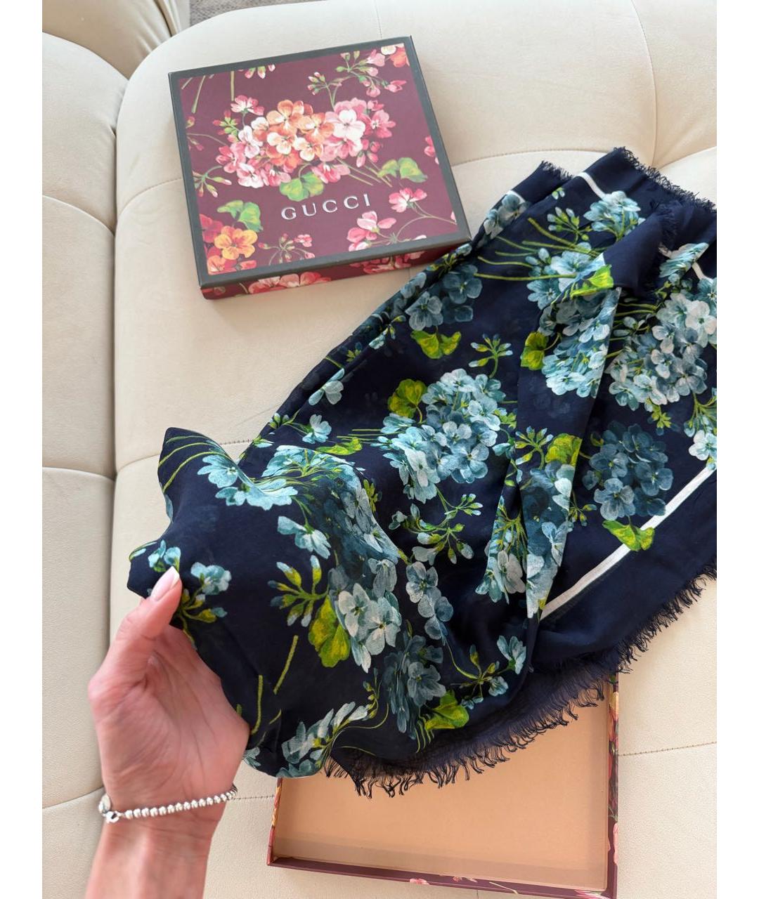 GUCCI Мульти шерстяной платок, фото 3