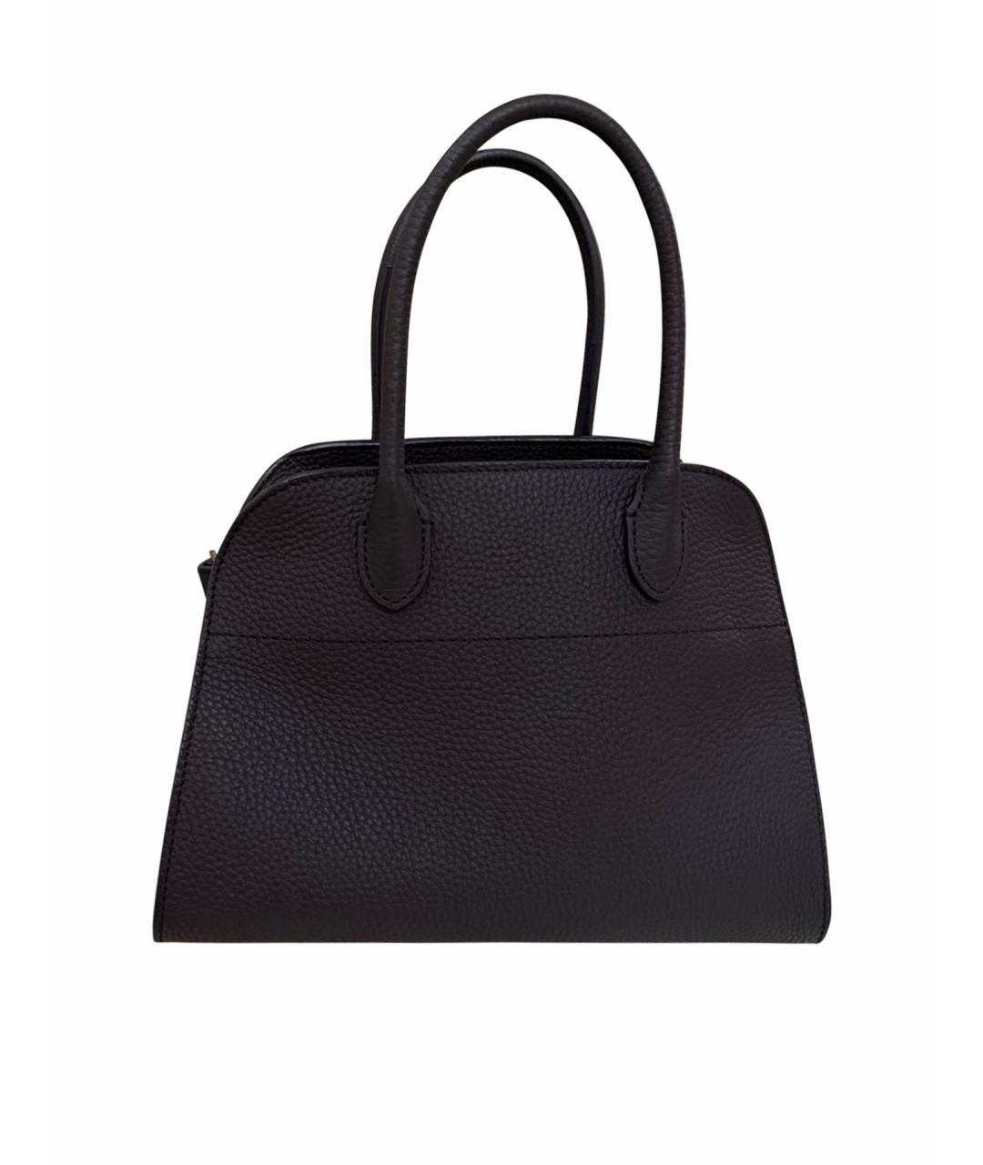 THE ROW Черная кожаная сумка с короткими ручками, фото 1