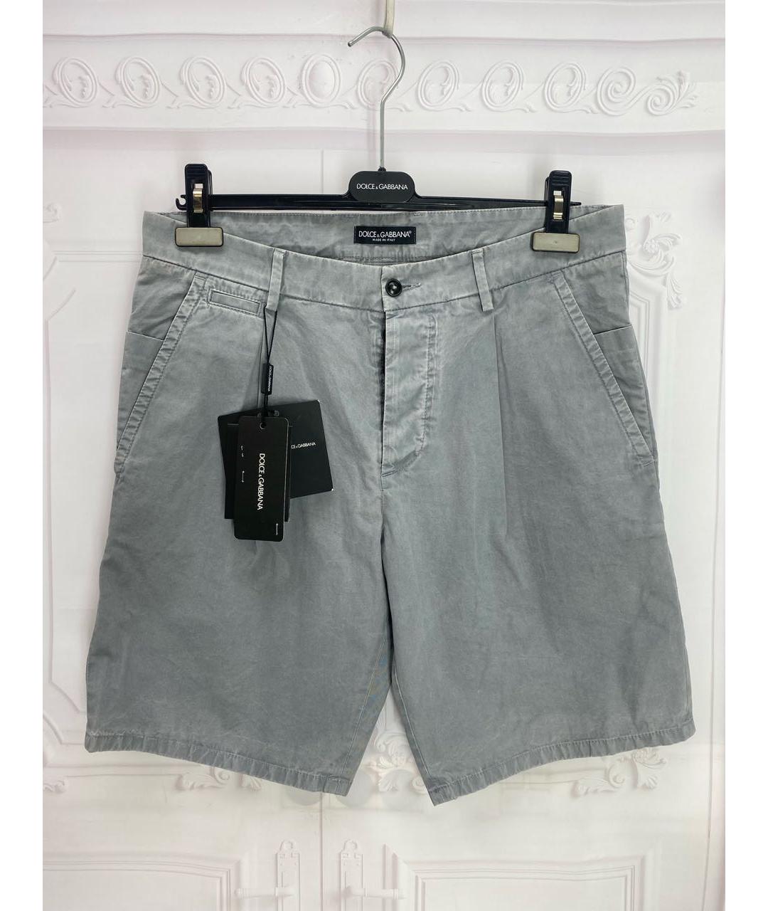 DOLCE&GABBANA Серые хлопковые шорты, фото 5