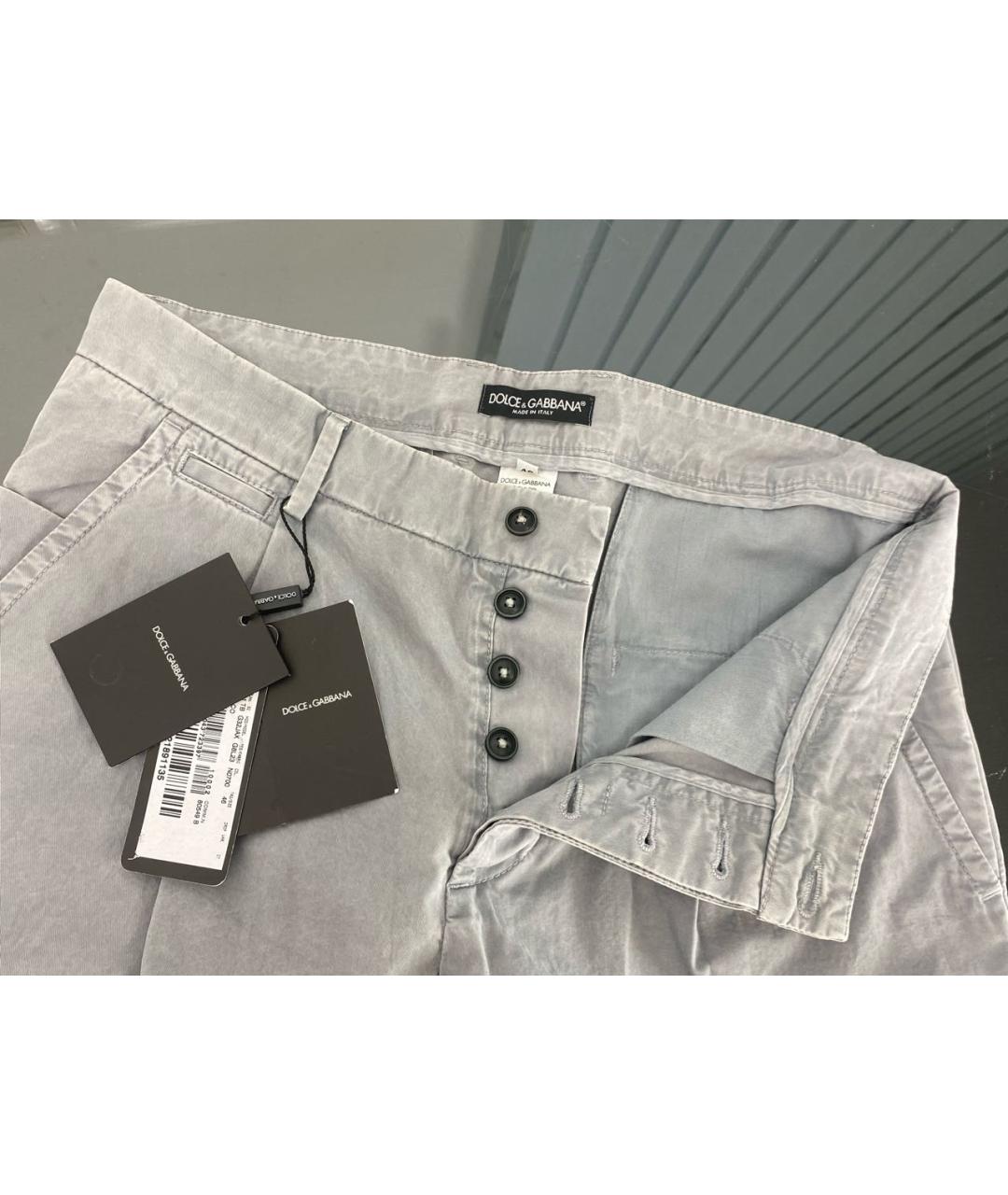 DOLCE&GABBANA Серые хлопковые шорты, фото 3