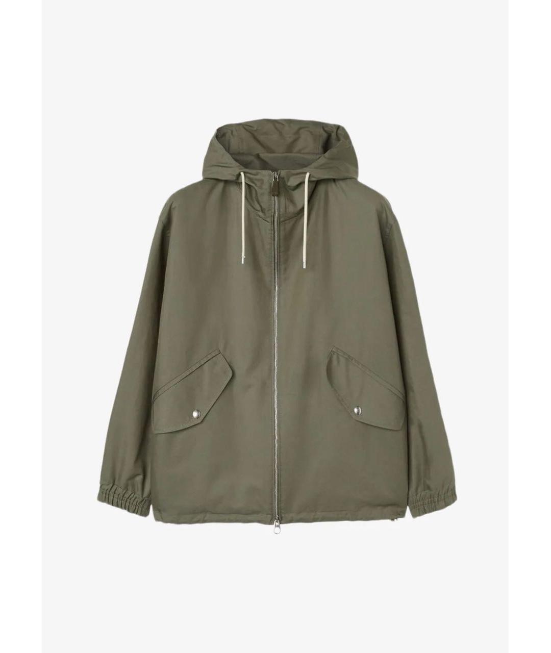 LORO PIANA Хаки хлопковая куртка, фото 6