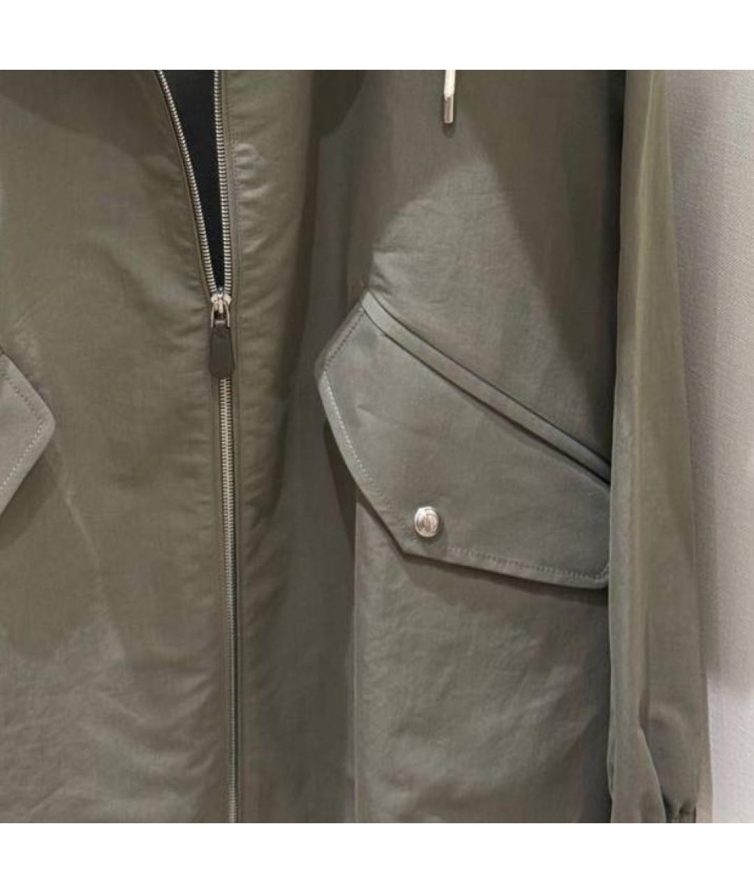 LORO PIANA Хаки хлопковая куртка, фото 4