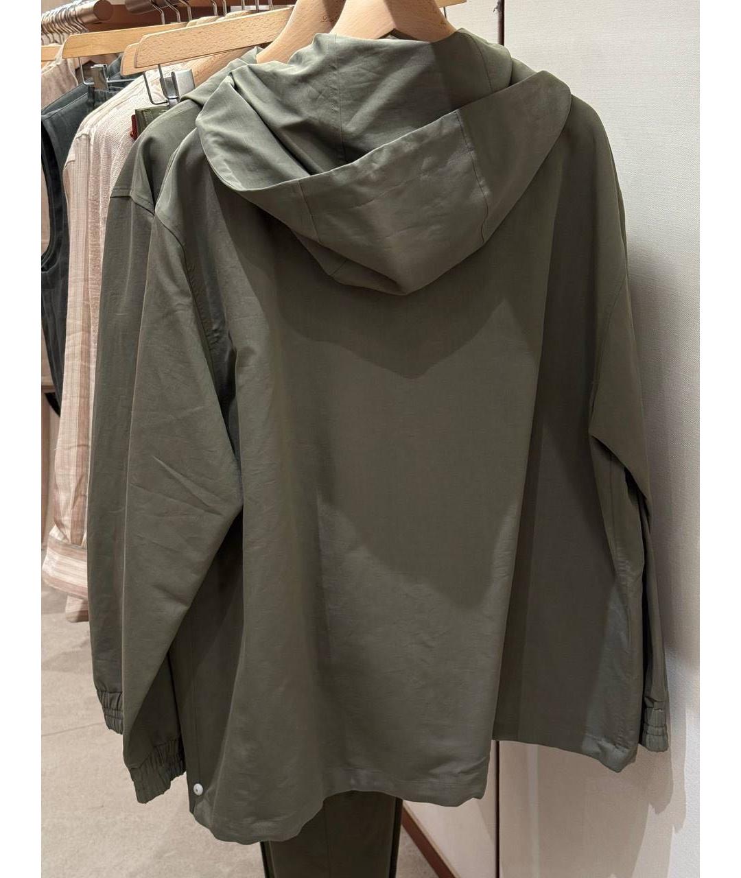 LORO PIANA Хаки хлопковая куртка, фото 2