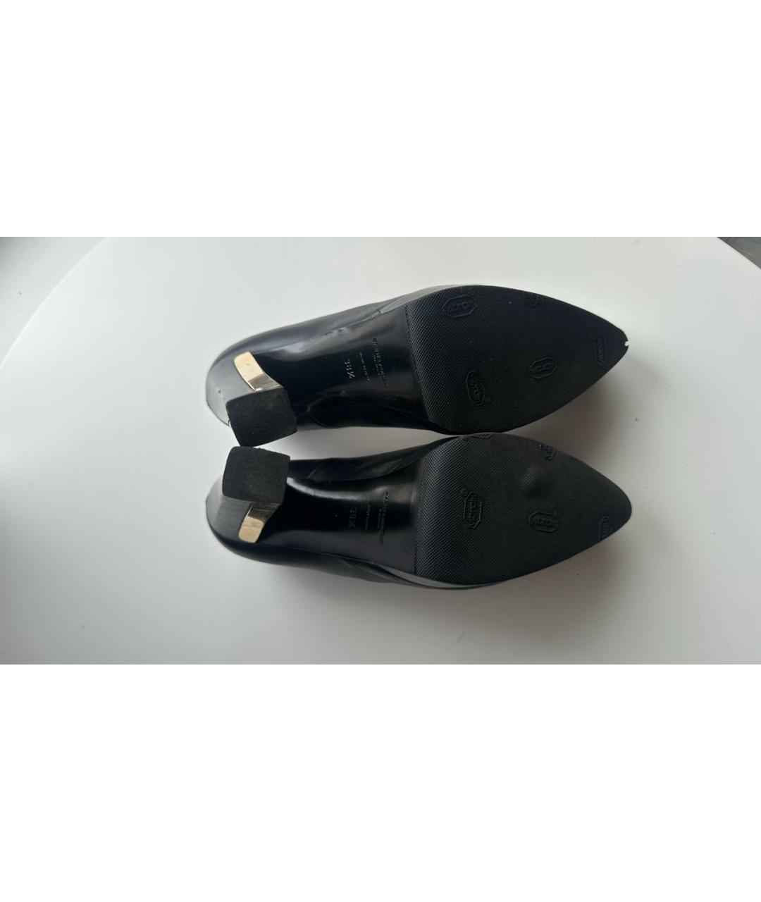 SAINT LAURENT Черные кожаные туфли, фото 6