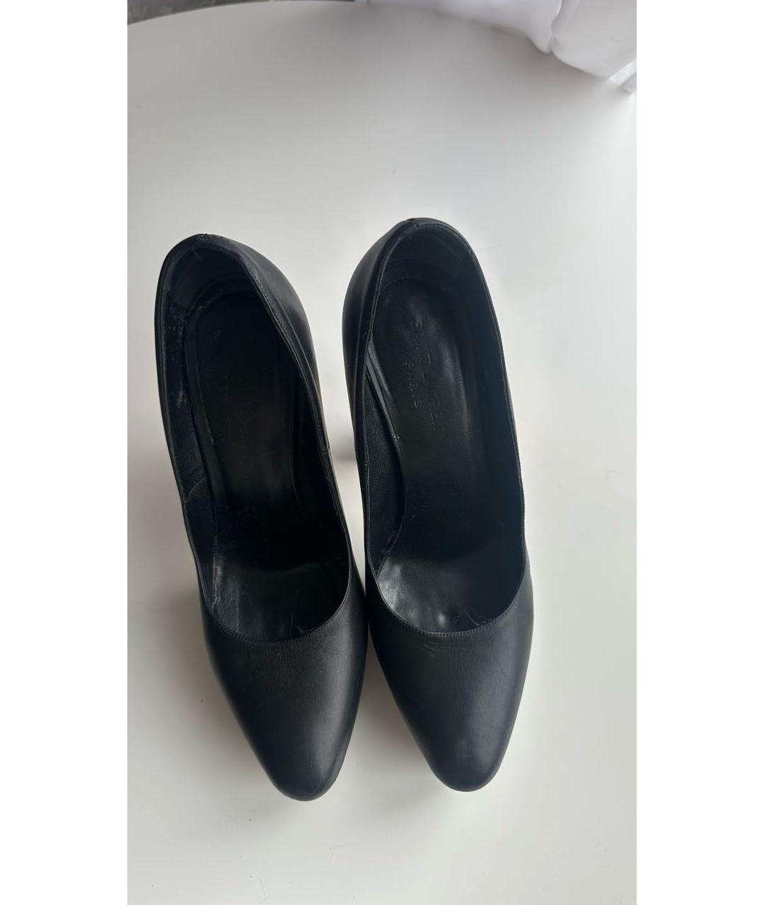 SAINT LAURENT Черные кожаные туфли, фото 2