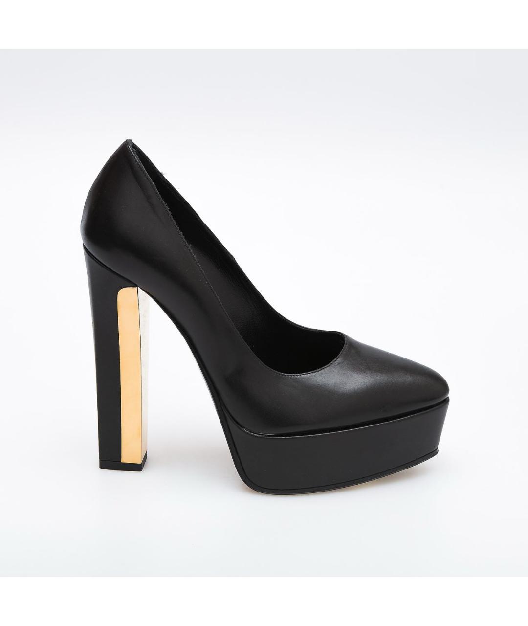 SAINT LAURENT Черные кожаные туфли, фото 7