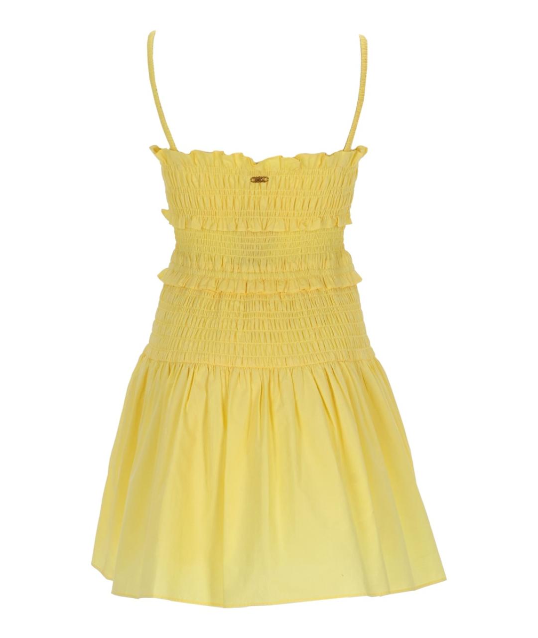 MICHAEL KORS Желтое хлопковое повседневное платье, фото 2